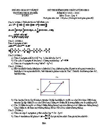 Tổng hợp đề thi học sinh giỏi Toán Lớp 6 - Năm học 2021-2022 (Có hướng dẫn chấm)