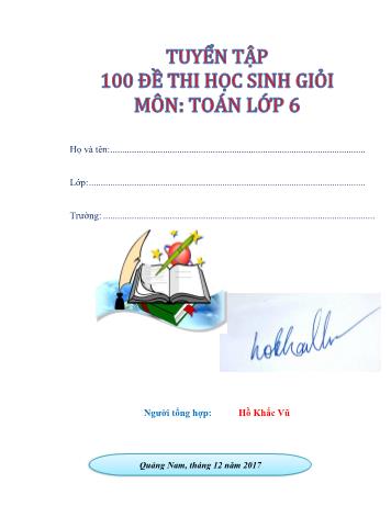 100 Đề thi học sinh giỏi môn Toán Lớp 6