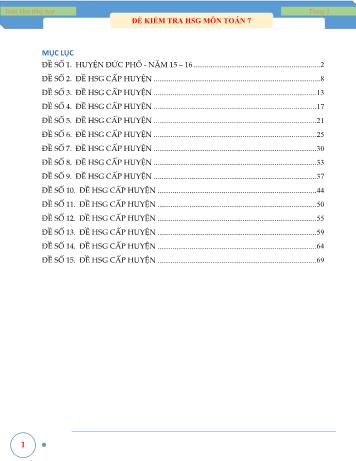 15 Đề thi học sinh giỏi cấp huyện môn Toán Lớp 7 (Có đáp án)