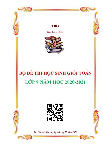 Bộ đề thi học sinh giỏi môn Toán Lớp 9 - Năm học 2020-2021 (Có đáp án)